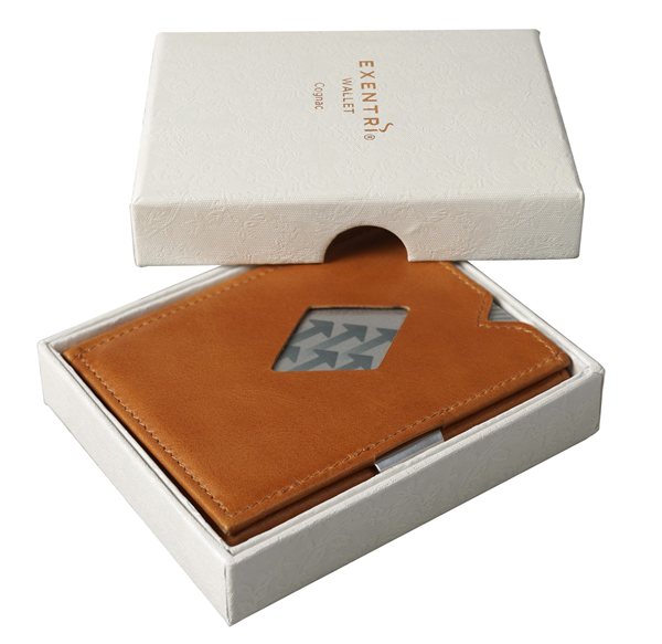 Exentri Cognac Leather Wallet (RFID BLOCK)