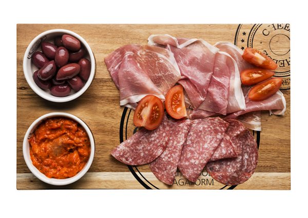 Gavesett med ostefat og keramiske skåler