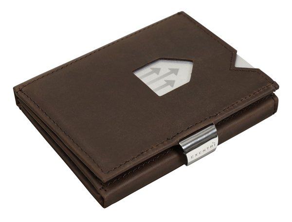Exentri Nubuck Brown Leather Wallet (RFID BLOCK)