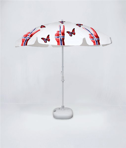 Reklameparasoll med trykk