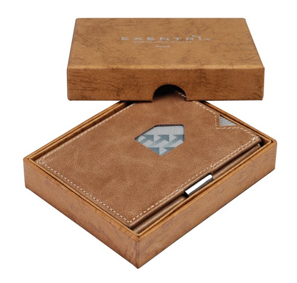 Exentri Sand Leather Wallet (RFID BLOCK)