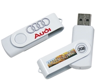   USB minnebrikke 4GB helhvit