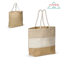 Beach bag jute/juco/canvas