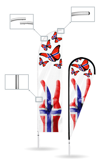 Beachflagg Eksklusiv