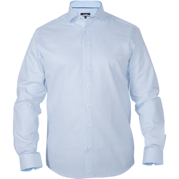 t. Louis Tailor Fit HighLine skjorte (lysblå / hvitrutet)